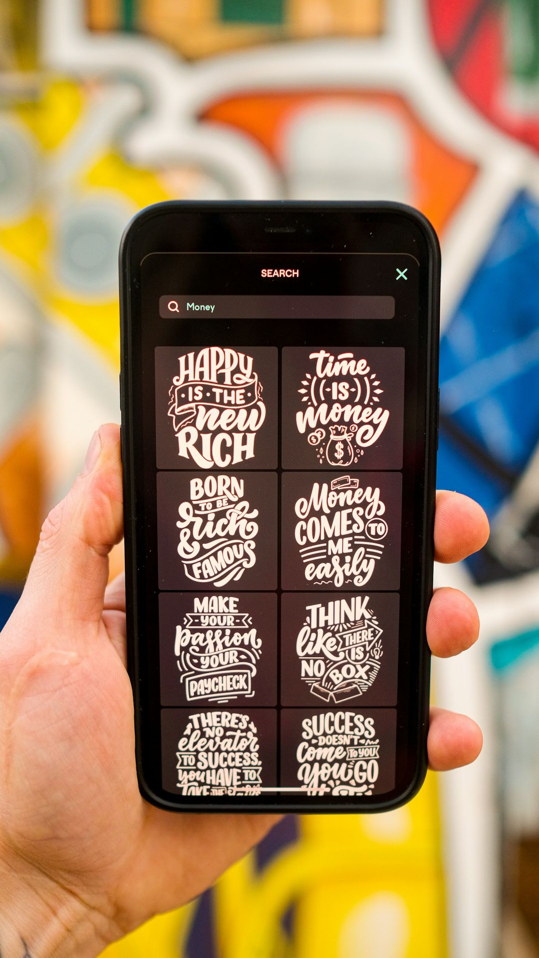 a person holding a cell phone